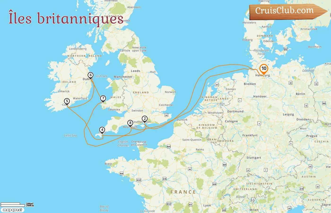 Croisière dans les Îles Britanniques depuis Hambourg à bord du navire AIDAsol avec escales en Allemagne et en Irlande pendant 10 jours