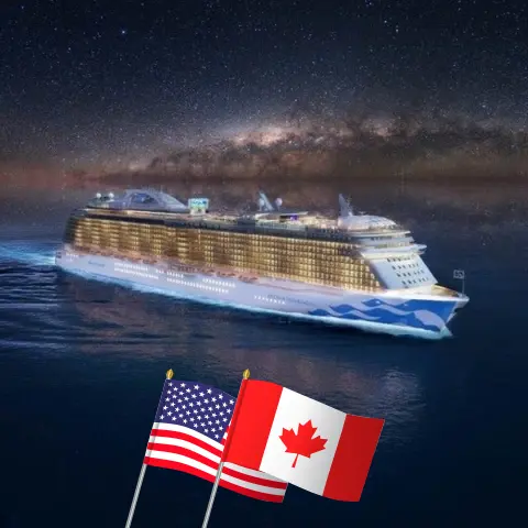 Cruise in the New England from New York aboard Enchanted Princess ship with visits to USA and Canada for 8 days
