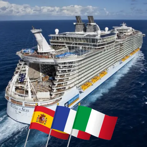 Croisière en Méditerranée au départ de Barcelone à bord du navire Allure of the Seas avec escales en Espagne, en France et en Italie pendant 8 jours