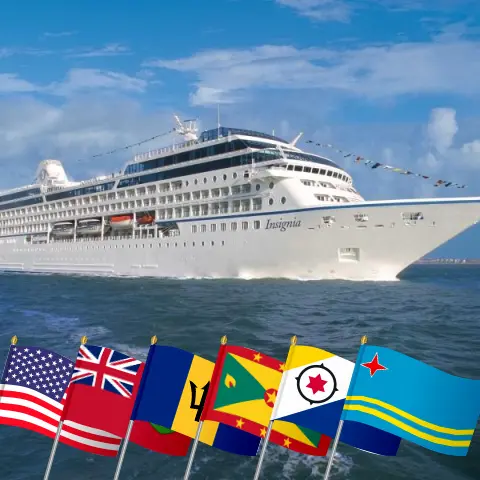 Cruise in the Caribbean from Boston to Miami aboard Oceania Insignia ship with visits to USA, Bermuda, Saint Barthélemy, Barbados, Grenada, and Aruba for 17 days