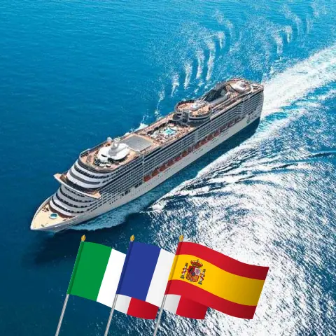 Cruise in the Mediterranean from Civitavecchia aboard MSC Fantasia ship with visits to Italy, France, and Spain for 8 days