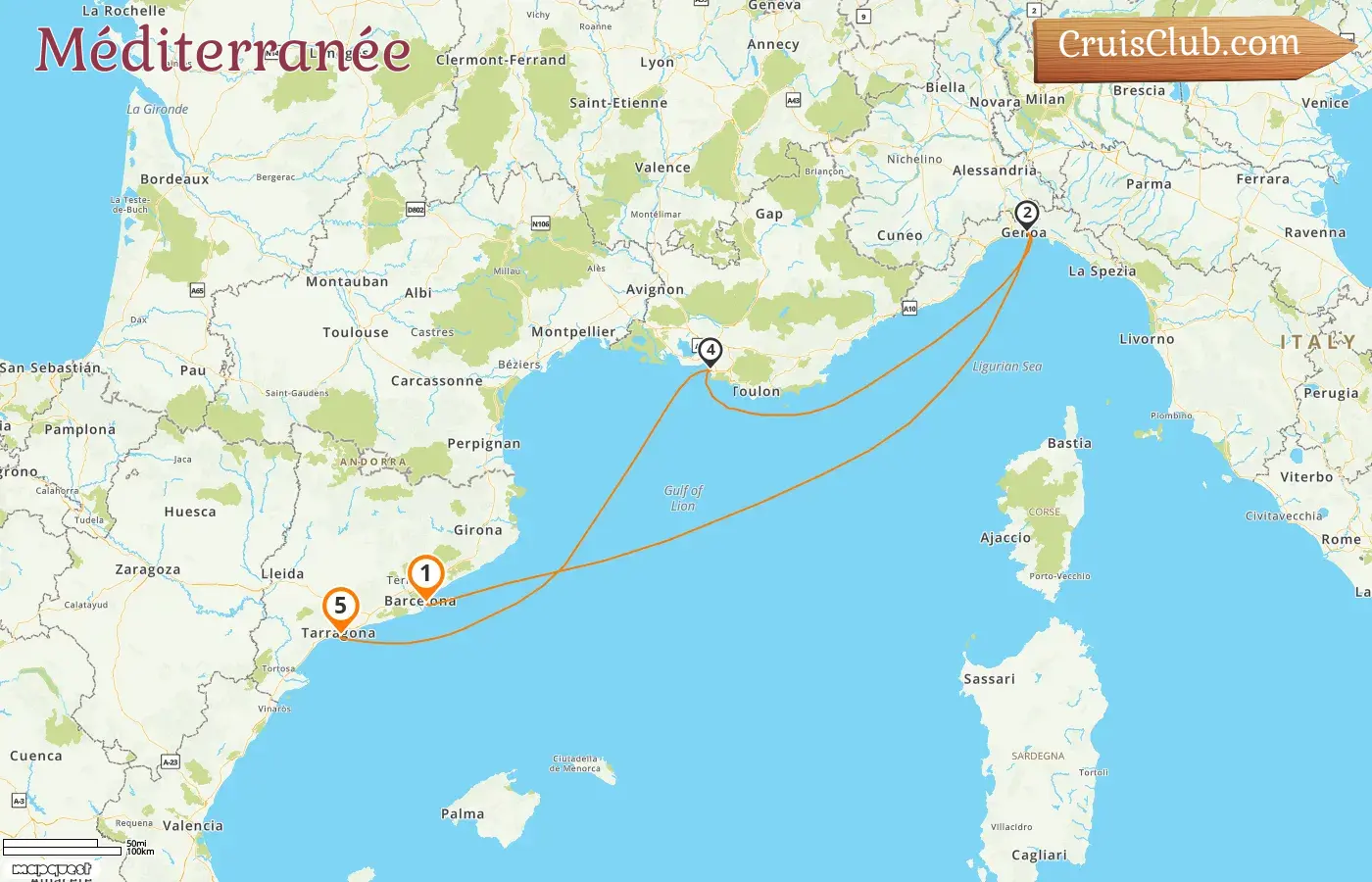 Croisière en Méditerranée de Barcelone à Tarragone à bord du navire MSC Magnifica avec des visites en Espagne, en Italie et en France pendant 5 jours