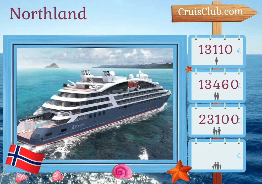 Cruise in the Northland from Fredrikstad to Mountains aboard Le Lapérouse ship with visits to Norway for 8 days