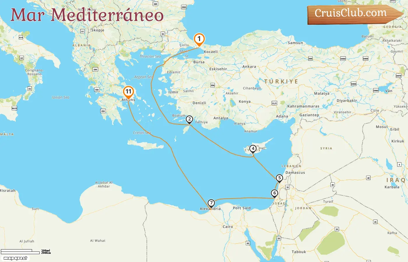 Crucero por el Mediterráneo desde Estambul a El Pireo a bordo del barco Seven Seas Mariner con visitas a Turquía, Grecia, Chipre, Israel y Egipto durante 11 días
