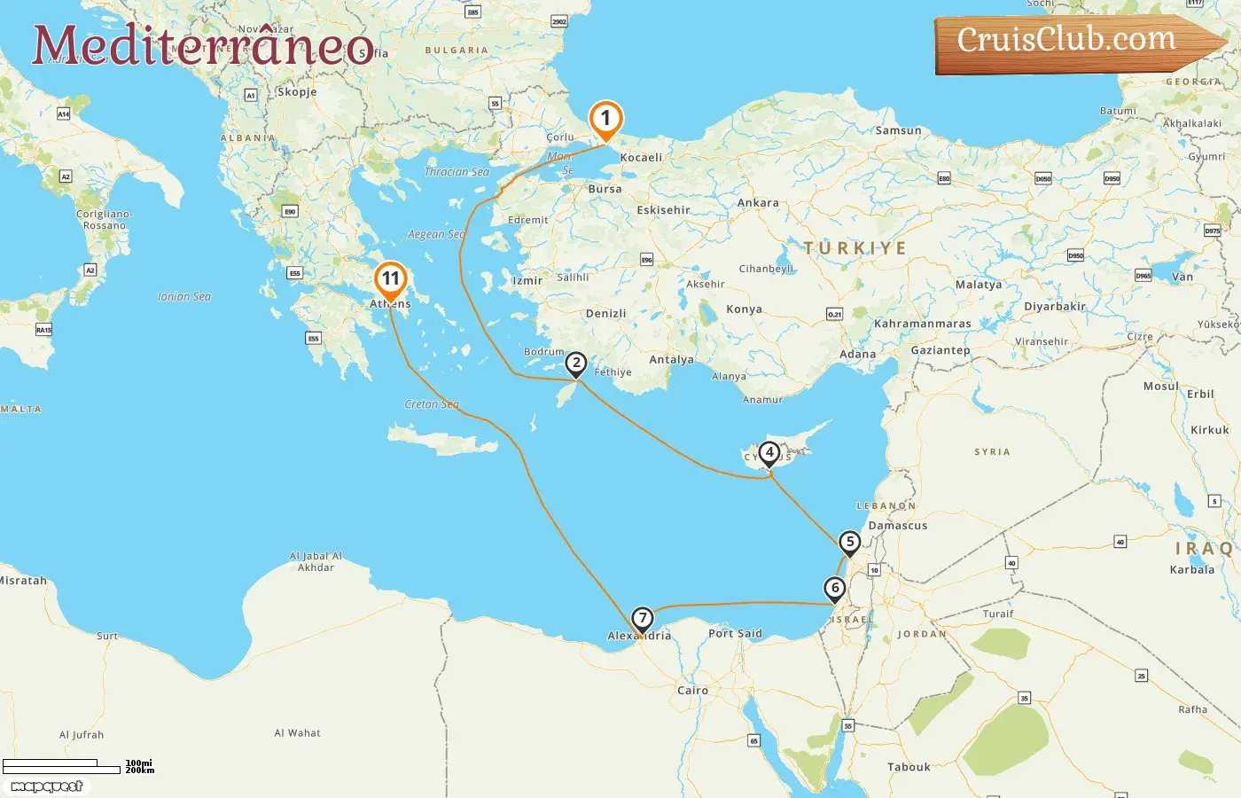 Cruzeiro no Mediterrâneo de Istambul a Pireu a bordo do navio Seven Seas Mariner com visitas à Turquia, Grécia, Chipre, Israel e Egito por 11 dias