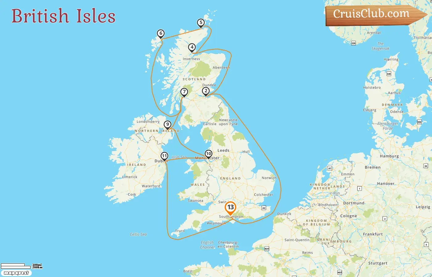 Cruise in the British Isles from Southampton aboard Seven Seas Splendor ship with visits to Ireland for 13 days