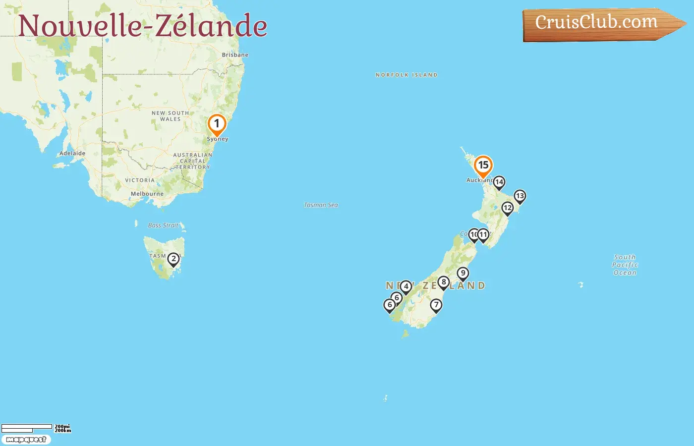 Croisière de Sydney à Auckland à bord du Seven Seas Mariner avec visites en Australie et en Nouvelle-Zélande pendant 15 jours