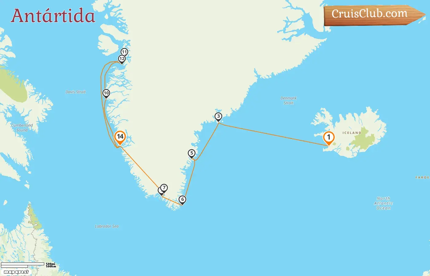 Crucero en el Ártico desde Reikiavik a Nuuk a bordo del barco Le Lyrial con visitas a Groenlandia por 14 días