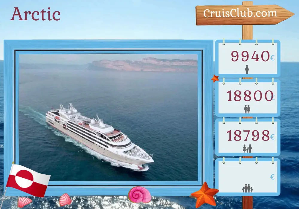 Cruise in the Arctic from Nuuk aboard Le Lyrial ship with visits to Greenland for 8 days