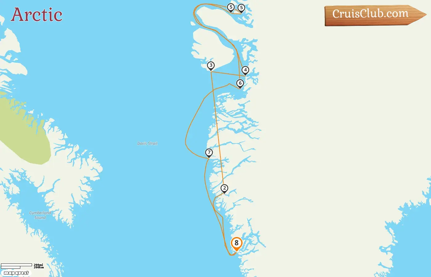 Cruise in the Arctic from Nuuk aboard Le Lyrial ship with visits to Greenland for 8 days