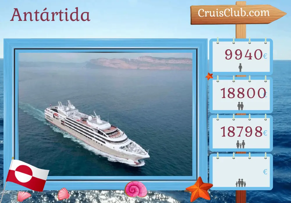 Crucero en el Ártico desde Nuuk a bordo del barco Le Lyrial con visitas a Groenlandia durante 8 días