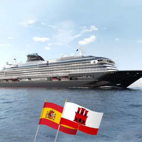 Cruise in the Transatlantic from Saint John to Barcelona aboard EXPLORA I ship with visits to Puerto Rico, Spain, and Gibraltar for 14 days