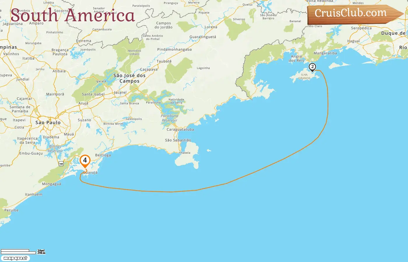 Cruise in the South America from Saints aboard MSC Sinfonia ship with visits to Brazil for 4 days