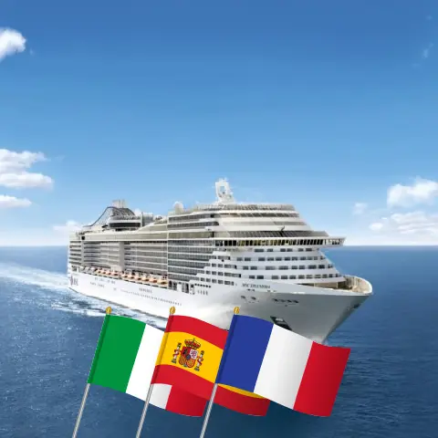 Croisière en Méditerranée au départ de Palerme à bord du navire MSC Splendida avec des visites en Italie, en Tunisie, en Espagne et en France pendant 8 jours