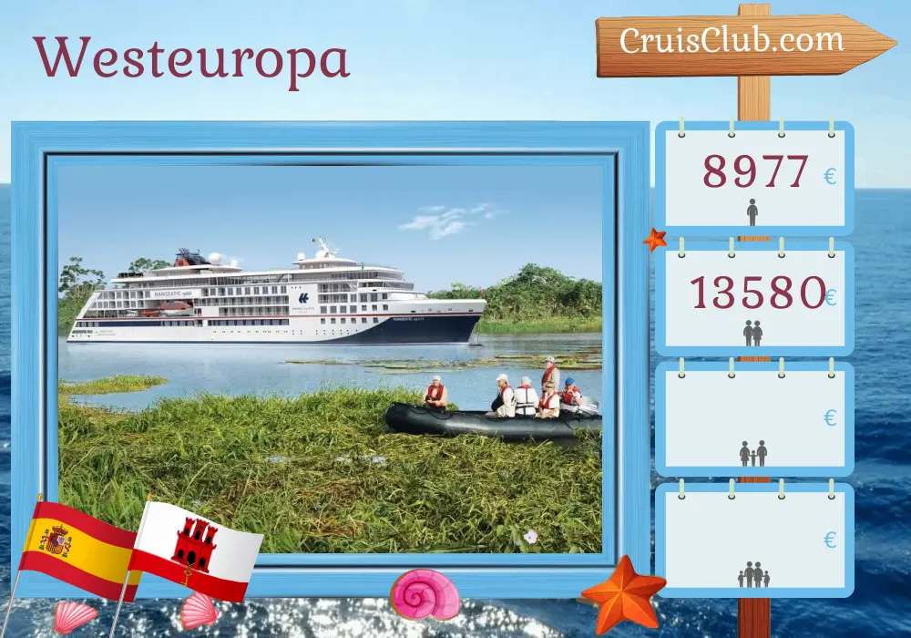 Kreuzfahrt in Westeuropa von Sevilla nach Santa Cruz de Tenerife an Bord des Schiffes HANSEATIC Spirit mit Stopps in Spanien, Gibraltar und Marokko für 13 Tage