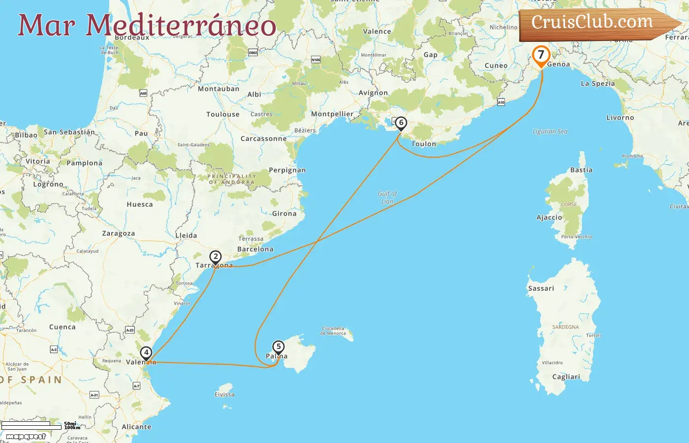 Crucero por el Mediterráneo desde Savona a bordo del barco Costa Diadema con visitas a Italia, España y Francia durante 7 días