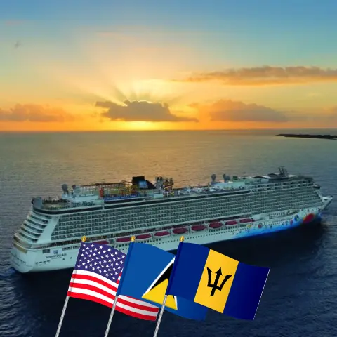 Cruise in the Eastern Caribbean from New York aboard Norwegian Breakaway ship with visits to USA, Saint Lucia, and Barbados for 13 days