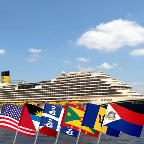 Cruise in the Eastern Caribbean from Port Canaveral / Orlando aboard Carnival Venezia ship with visits to USA, Martinique, Grenada, Saint Vincent and the Grenadines, Barbados, and Puerto Rico for 15 days