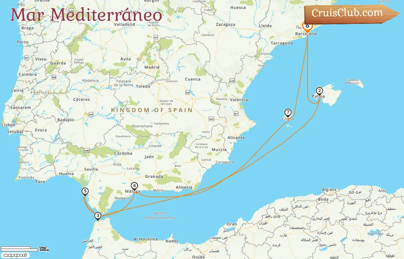 Crucero en el Mediterráneo desde Barcelona a bordo del barco Celebrity Xcel con visitas a España y Marruecos durante 8 días