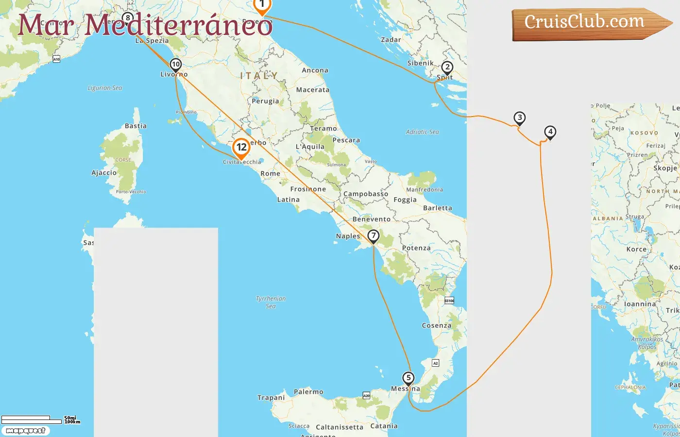 Crucero por el Mediterráneo desde Rávena a Civitavecchia a bordo del barco Celebrity Constellation con visitas a Italia, Croacia y Montenegro durante 12 días