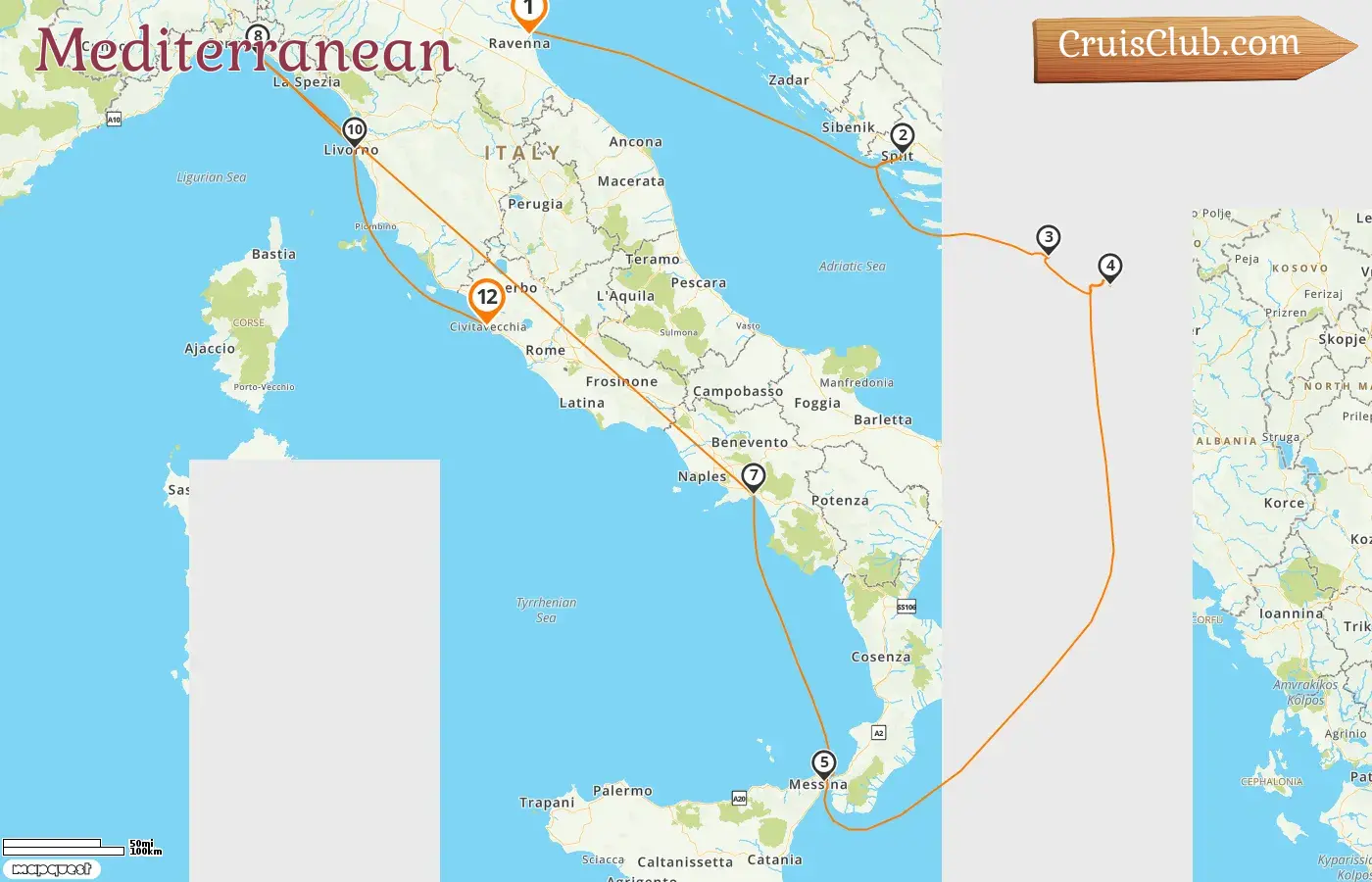 Cruise in the Mediterranean from Ravenna to Civitavecchia aboard Celebrity Constellation ship with visits to Italy, Croatia, and Montenegro for 12 days