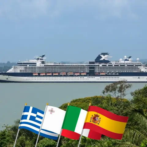 Cruise in the Mediterranean from Piraeus to Barcelona aboard Celebrity Infinity ship with visits to Greece, Turkey, Malta, Italy, and Spain for 13 days