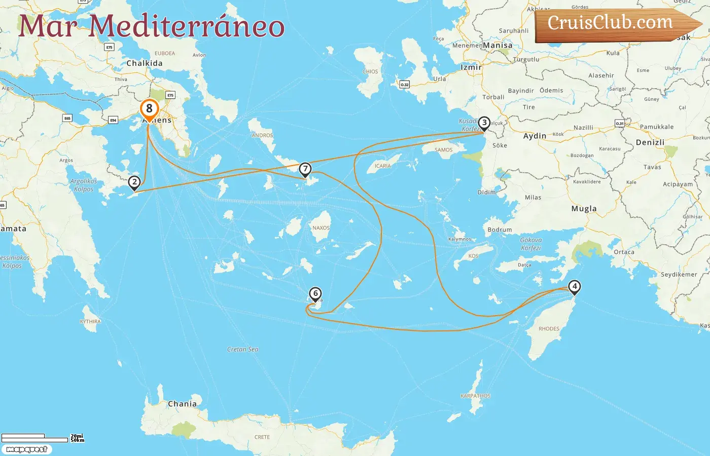 Crucero por el Mediterráneo desde El Pireo a bordo del barco Celebrity Infinity con visitas a Grecia y Turquía durante 8 días