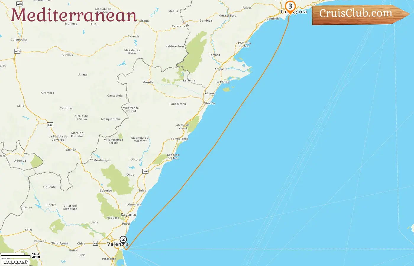 Cruise in the Mediterranean from Tarragona aboard MSC Orchestra ship with visits to Spain for 3 days