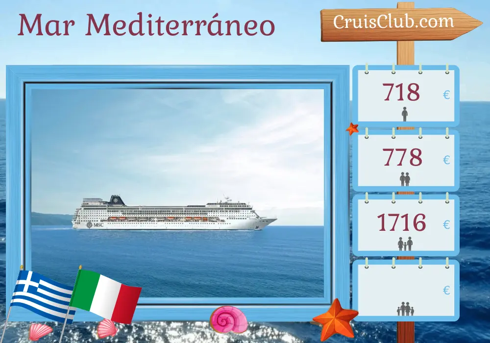 Crucero en el Mediterráneo de Estambul a Bari a bordo del MSC Sinfonia con visitas a Turquía, Grecia e Italia durante 6 días