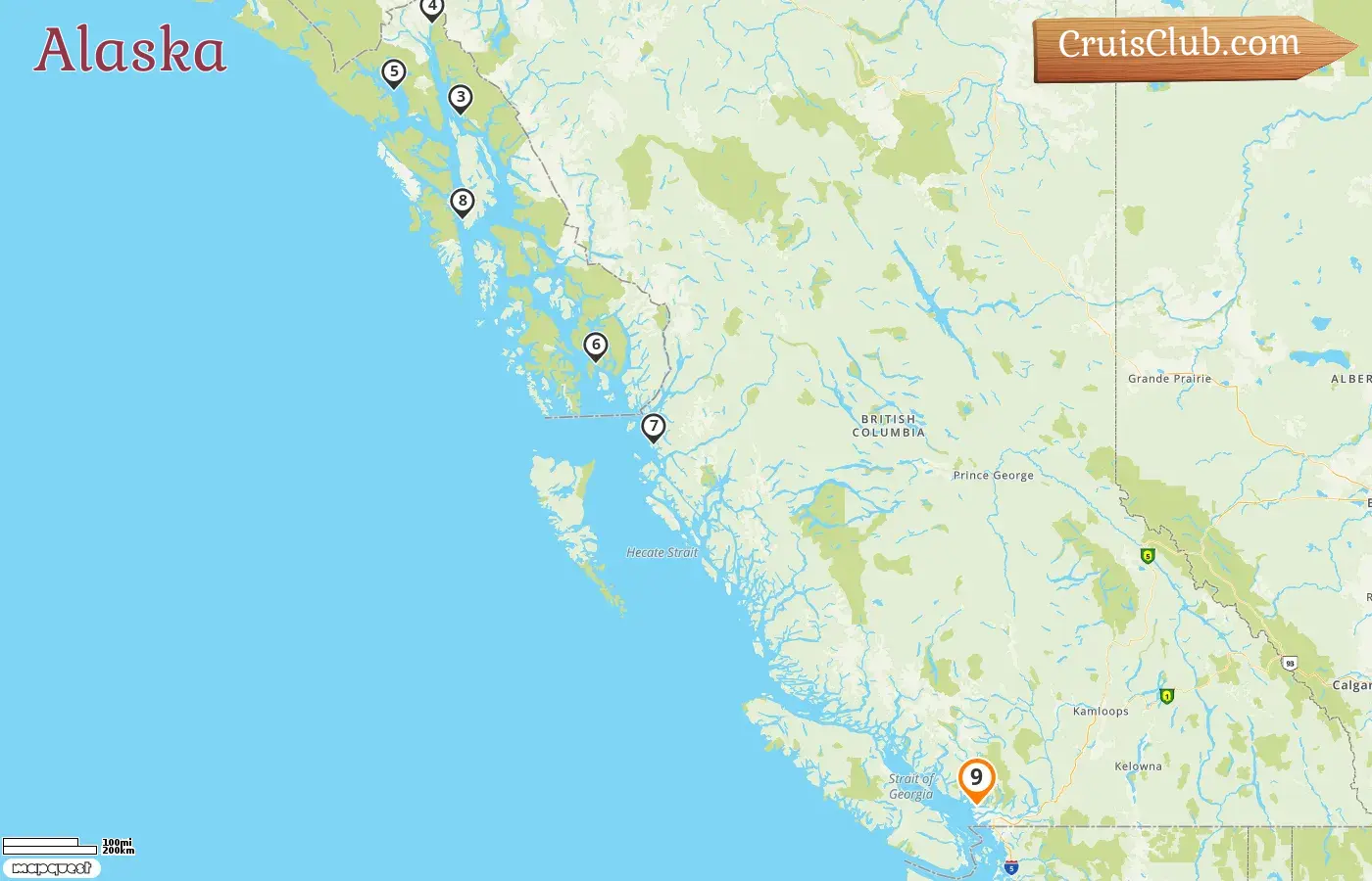 Crucero por Alaska desde Vancouver a bordo del barco Nieuw Amsterdam con visitas a Canadá y EE.UU. por 9 días