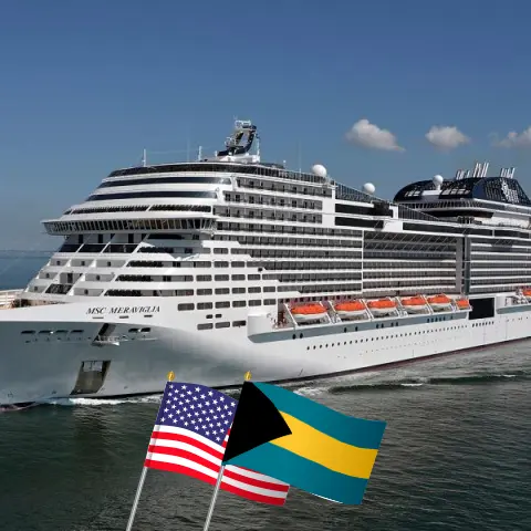 Cruise in the Caribbean from Miami aboard MSC Meraviglia ship with visits to USA, Bahamas, and Dominican Republic for 7 days