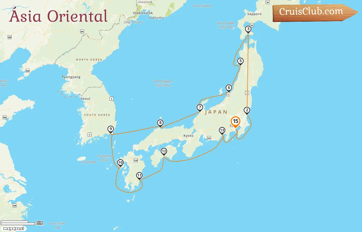 Cruzeiro no Leste da Ásia a partir de Yokohama a bordo do navio Diamond Princess com visitas ao Japão e à Coreia do Sul por 15 dias