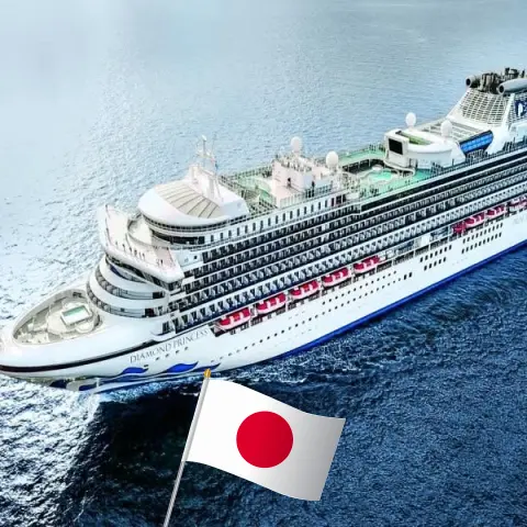 Cruise in the East Asia from Yokohama aboard Diamond Princess ship with visits to Japan for 8 days