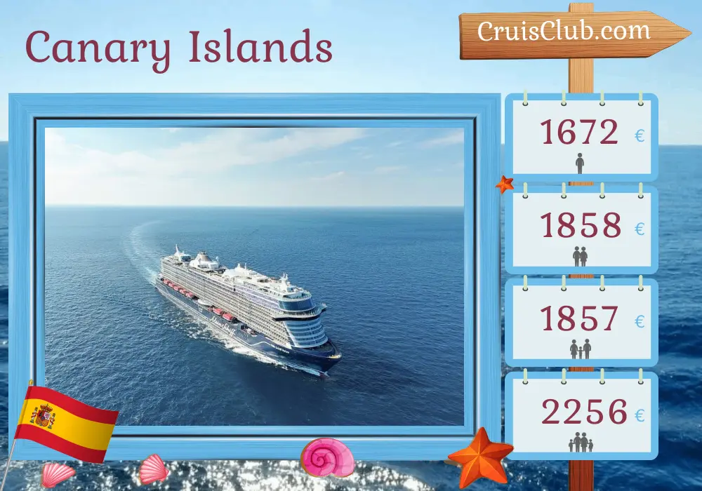 Cruise in the Canary Islands from Las Palmas aboard Mein Schiff Relax ship with visits to Spain for 8 days