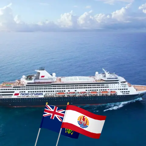 Cruise in the South America from Panama City to Papeete aboard Vasco da Gama ship with visits to Panama, Ecuador, Peru, Chile, Pitcairn, and French Polynesia for 37 days