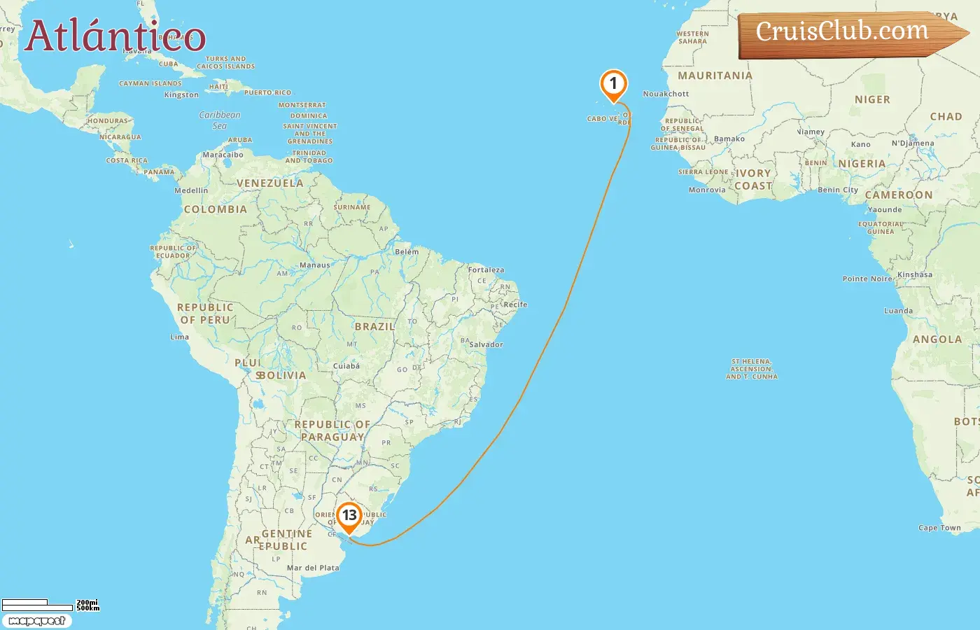 Crucero en el Transatlántico de Palmeira a Montevideo a bordo del barco HANSEATIC spirit con visitas a Uruguay durante 13 días