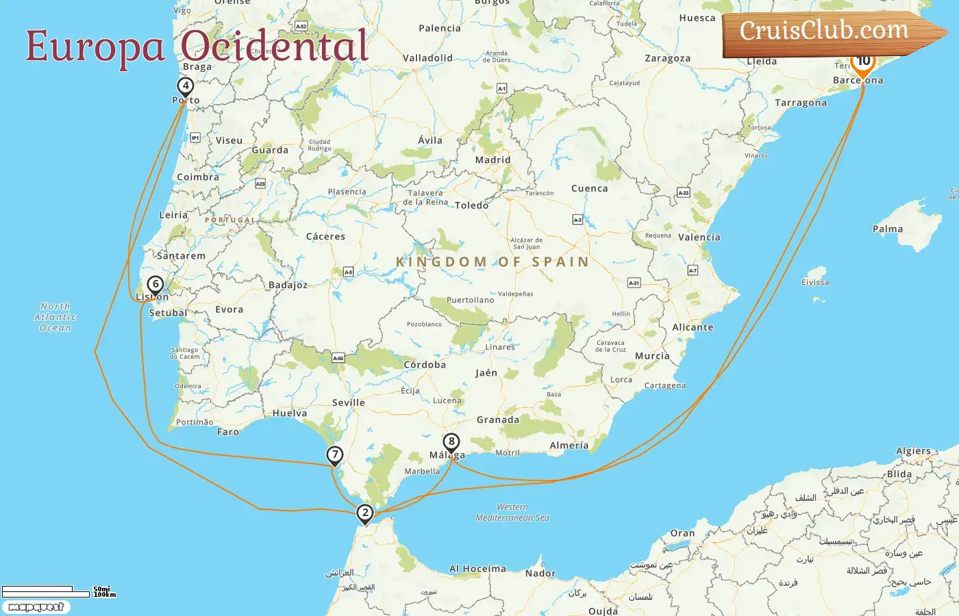 Cruzeiro no Oeste da Europa de Barcelona a bordo do navio Celebrity Equinox com visitas à Espanha e Marrocos por 10 dias