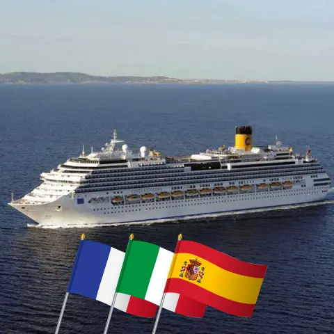 Cruise in the Mediterranean from Marseille to Barcelona aboard Costa Favolosa ship with visits to France, Italy, and Spain for 4 days