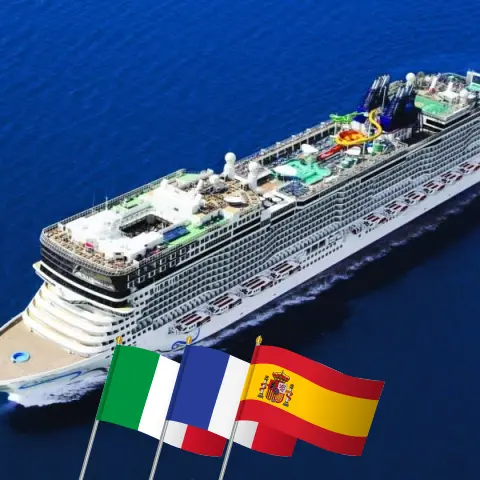 Cruise in the Mediterranean from Civitavecchia to Barcelona aboard Norwegian Epic ship with visits to Italy, France, and Spain for 8 days