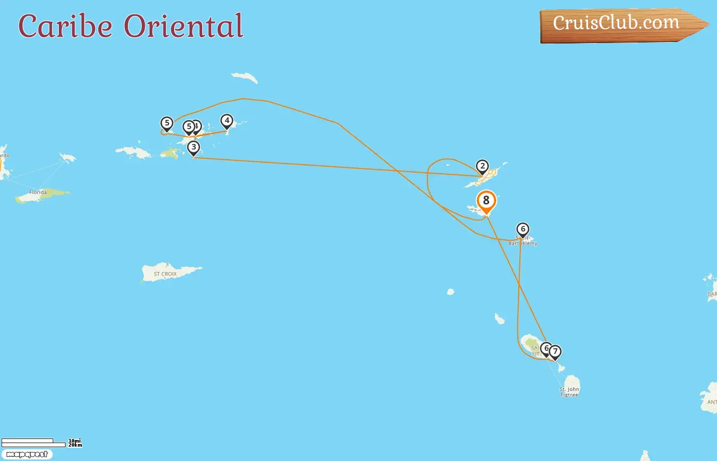 Crucero por el Caribe Oriental desde Philipsburg a bordo del barco Star Flyer con visitas a las Islas Vírgenes Británicas, Saint Barthélemy y Saint Kitts y Nevis durante 8 días