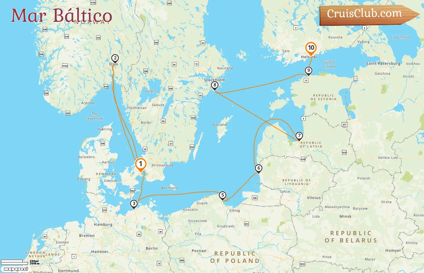 Cruzeiro no Mar Báltico de Copenhaga a Helsínquia a bordo do navio Norwegian Jewel com visitas à Dinamarca, Noruega, Alemanha, Polônia, Lituânia, Letônia, Suécia, Estônia e Finlândia por 10 dias