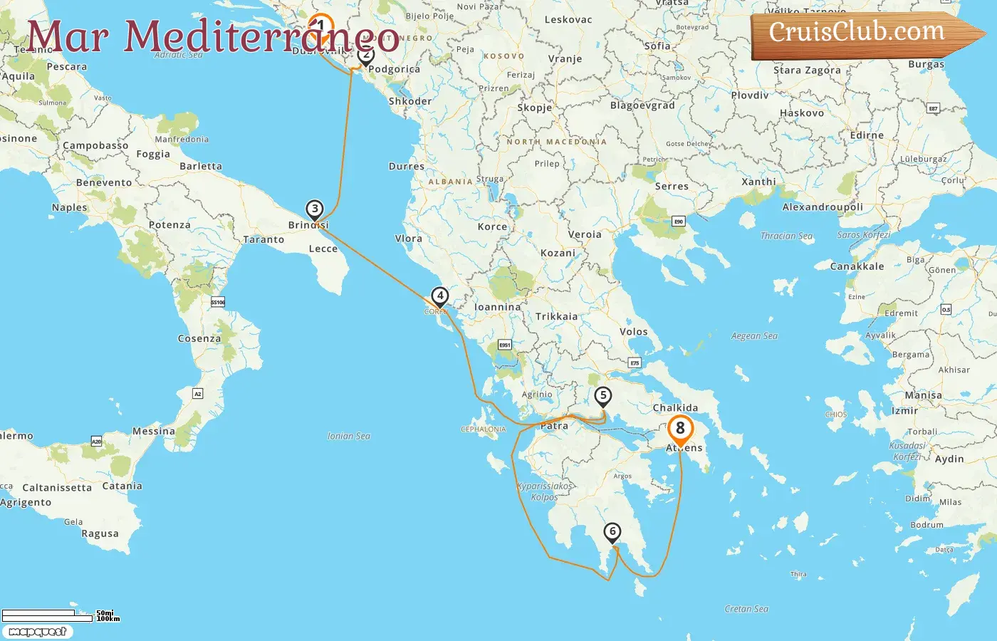 Crucero en el Mediterráneo de Dubrovnik a El Pireo a bordo del barco Seabourn Ovation con visitas a Croacia, Montenegro, Italia y Grecia por 8 días
