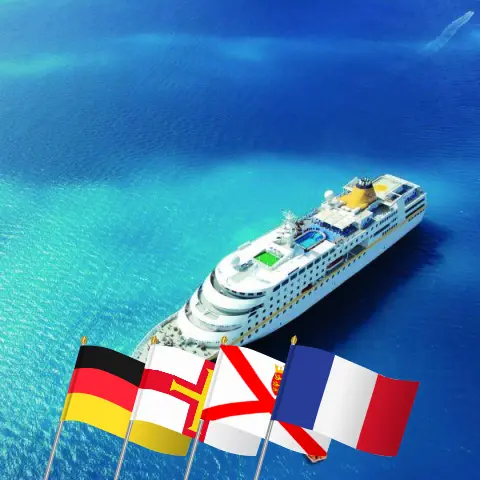 Cruise in the British Isles from Hamburg aboard MS Hamburg ship with visits to Germany, Guernsey, Jersey, and France for 12 days