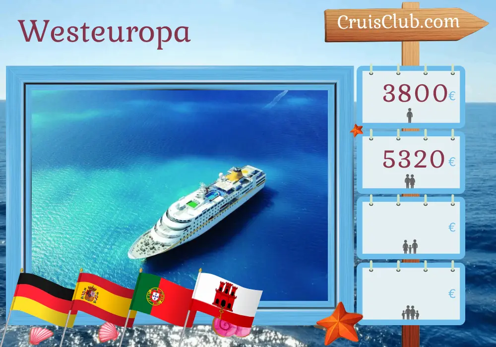 Kreuzfahrt im westlichen Europa von Hamburg nach Ibiza an Bord des MS Hamburg-Schiffs mit Besuchen in Deutschland, Spanien, Portugal und Gibraltar für 13 Tage