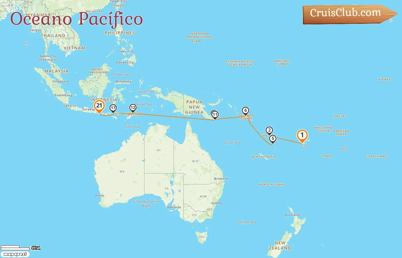 Cruzeiro no Sul do Pacífico de Lautoka para Benoa a bordo do navio Paul Gauguin com visitas a Fiji, Vanuatu, Papua Nova Guiné, Timor-Leste e Indonésia por 21 dias