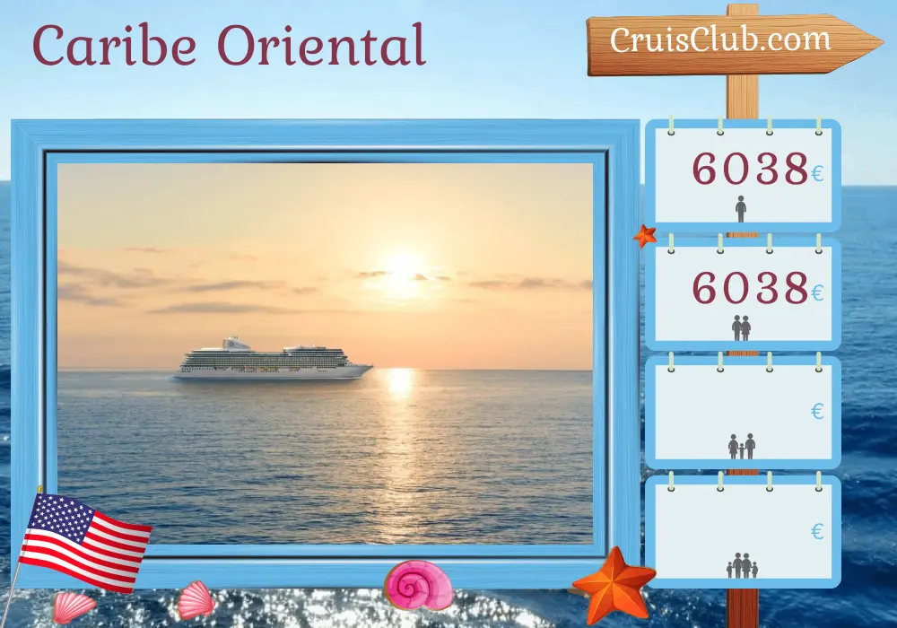 Crucero por el Caribe Oriental desde Saint John hasta Miami a bordo del barco Oceania Allura con visitas a Puerto Rico, San Bartolomé, Islas Vírgenes Británicas y Estados Unidos durante 9 días