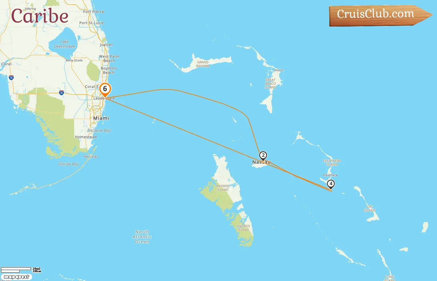 Crucero por el Caribe desde Fort Lauderdale a bordo del barco Disney Dream con visitas a Estados Unidos y Bahamas durante 6 días