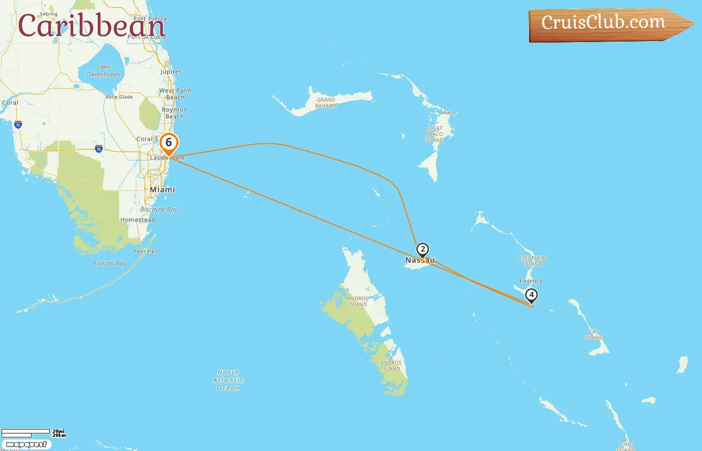 Cruise in the Caribbean from Fort Lauderdale aboard Disney Dream ship with visits to USA and Bahamas for 6 days