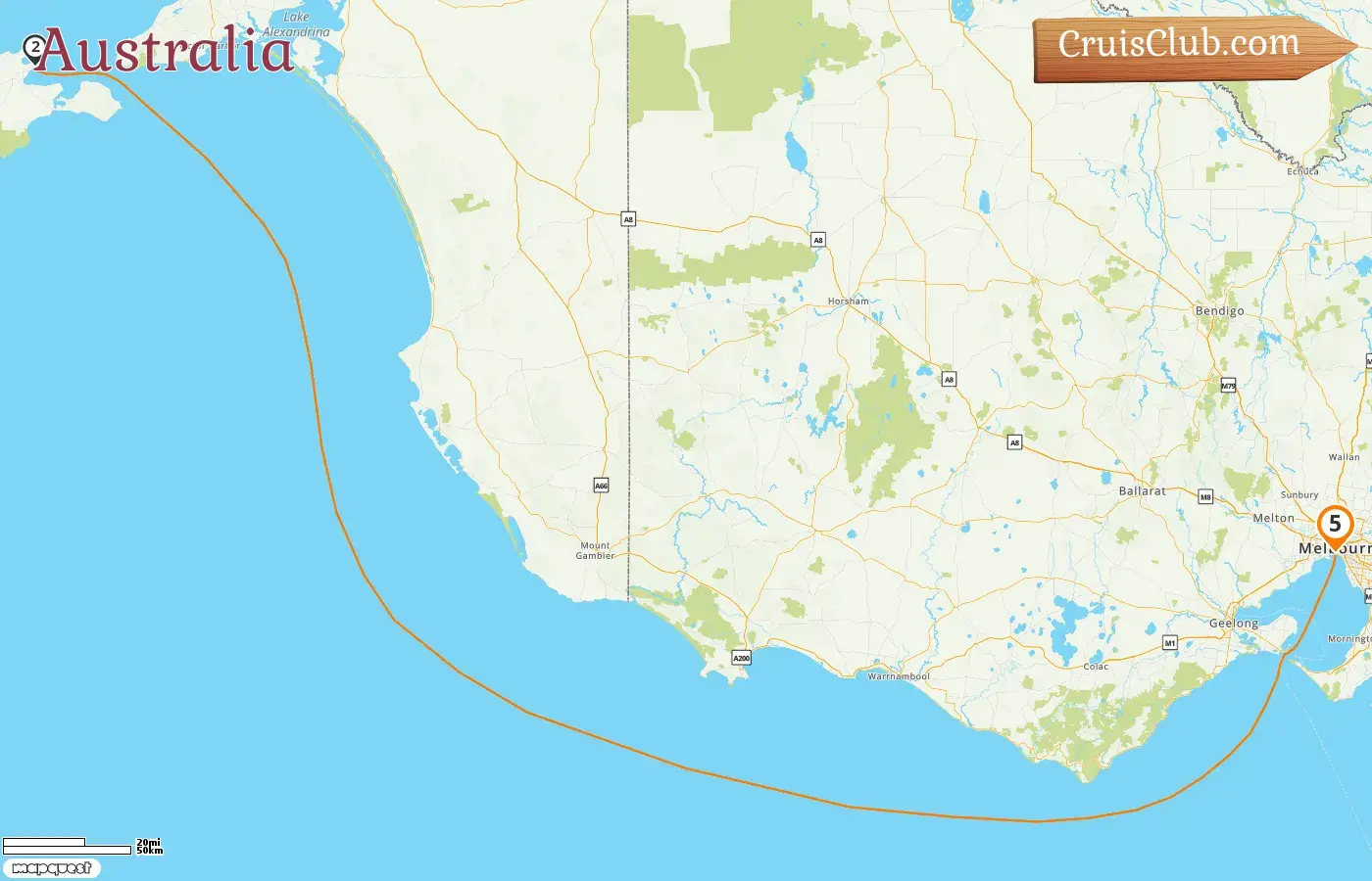 Crucero en Australia desde Melbourne a bordo del barco Aventura de Carnival con visitas a Australia durante 5 días