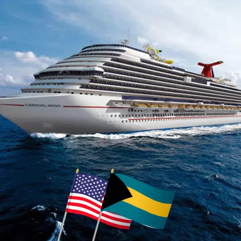 Cruise in the Caribbean from Miami aboard Carnival Magic ship with visits to USA, Dominican Republic, and Bahamas for 7 days